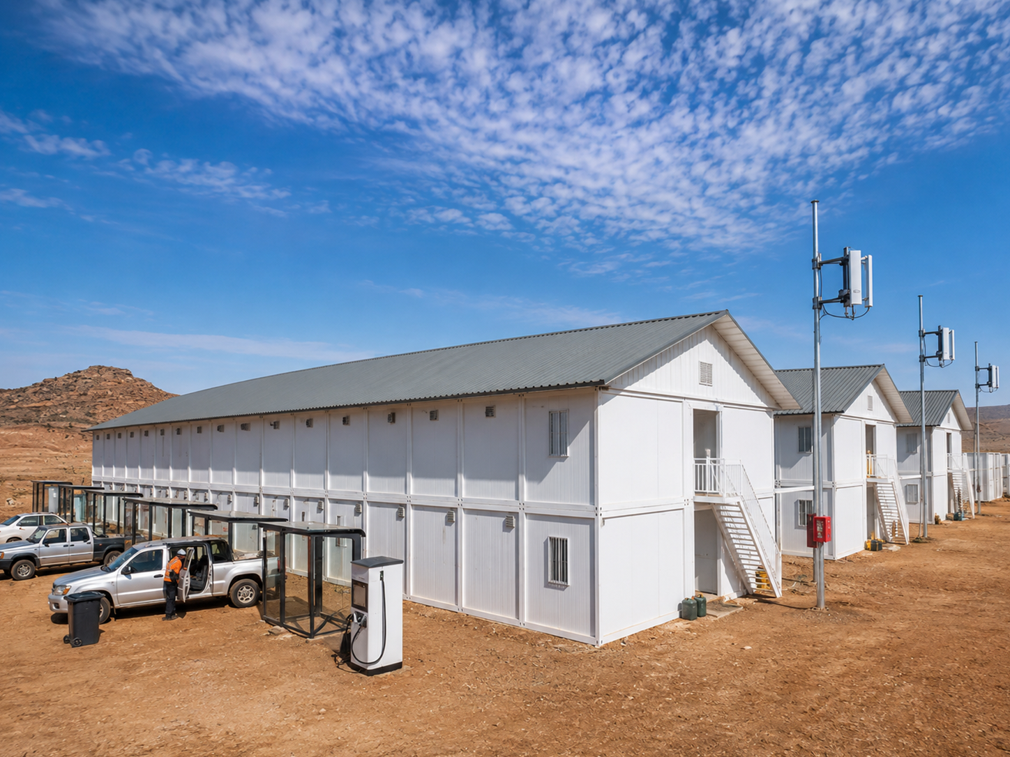 Modular Container Apartments for Mining Camps