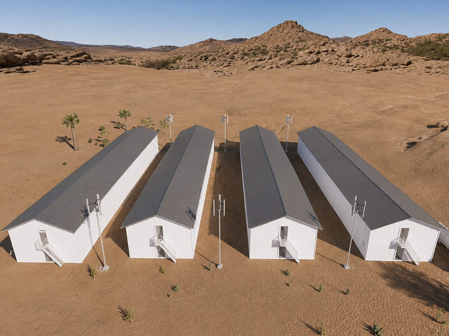 Modular Container Apartments for Mining Camps