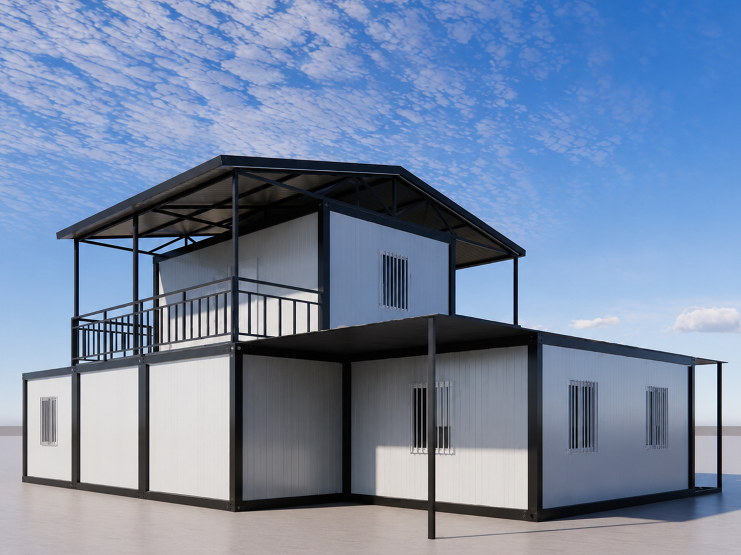 Two-Story Prefabricated Container Home & Villa