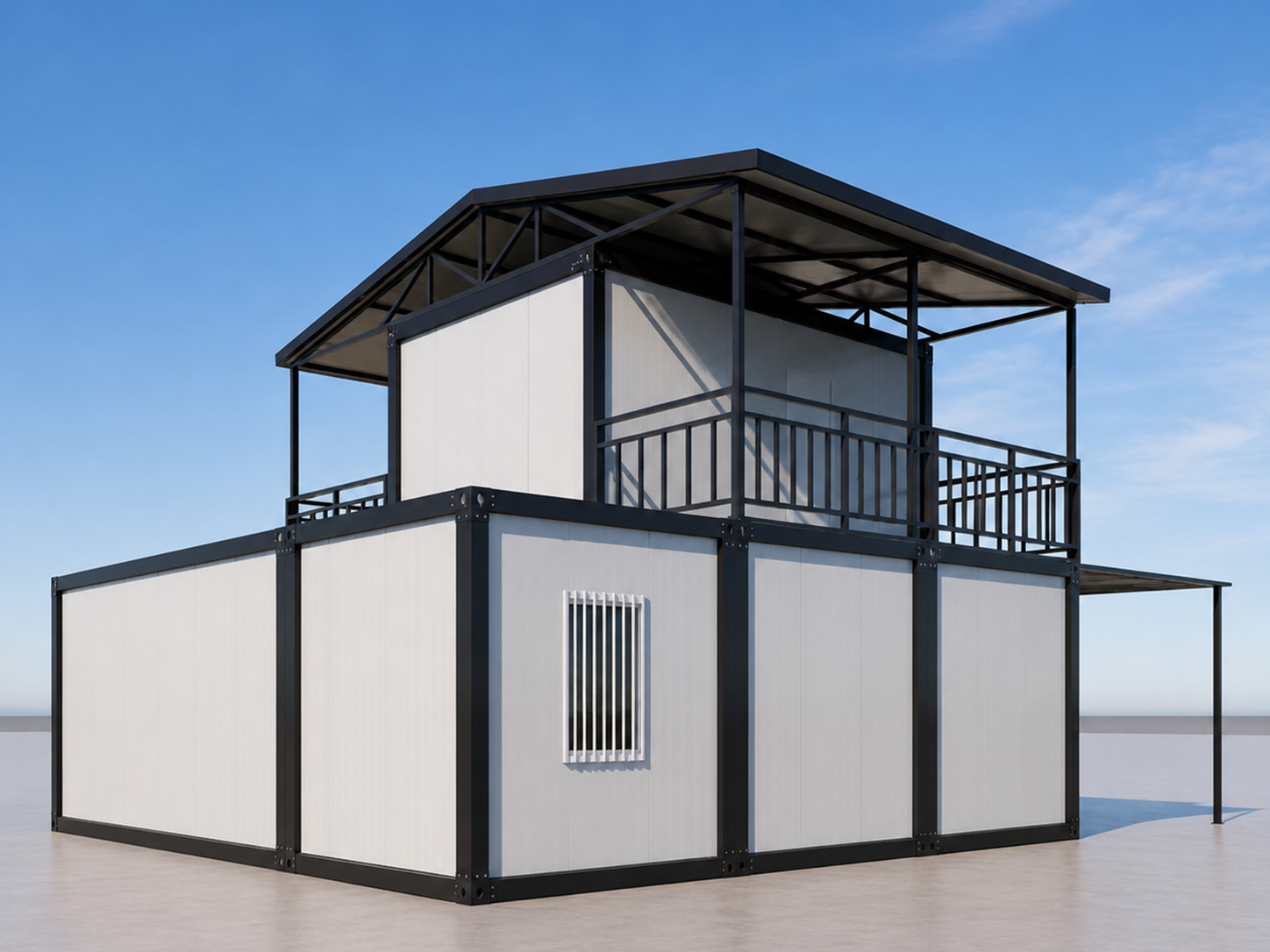 Two-Story Prefabricated Container Home & Villa